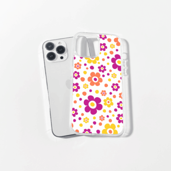 flower printed silicone mobile cover