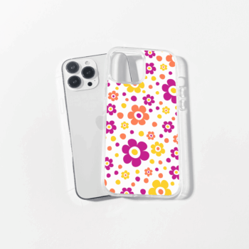 flower printed silicone mobile cover