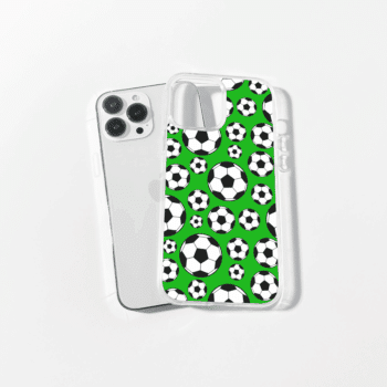 football printed silicone mobile cover