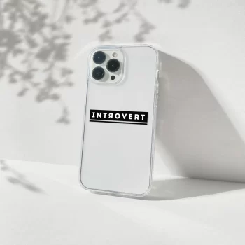 introvert quote printed mobile cover