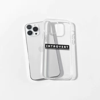 introvert quote printed mobile cover
