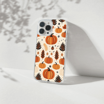 Light Pumpkin Printed Silicone Mobile Cover