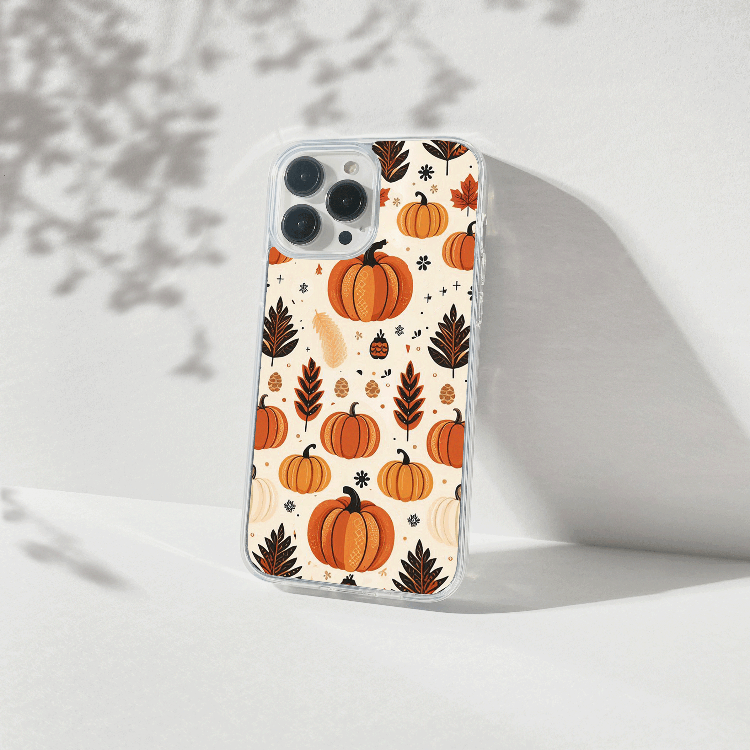 Light Pumpkin Printed Silicone Mobile Cover
