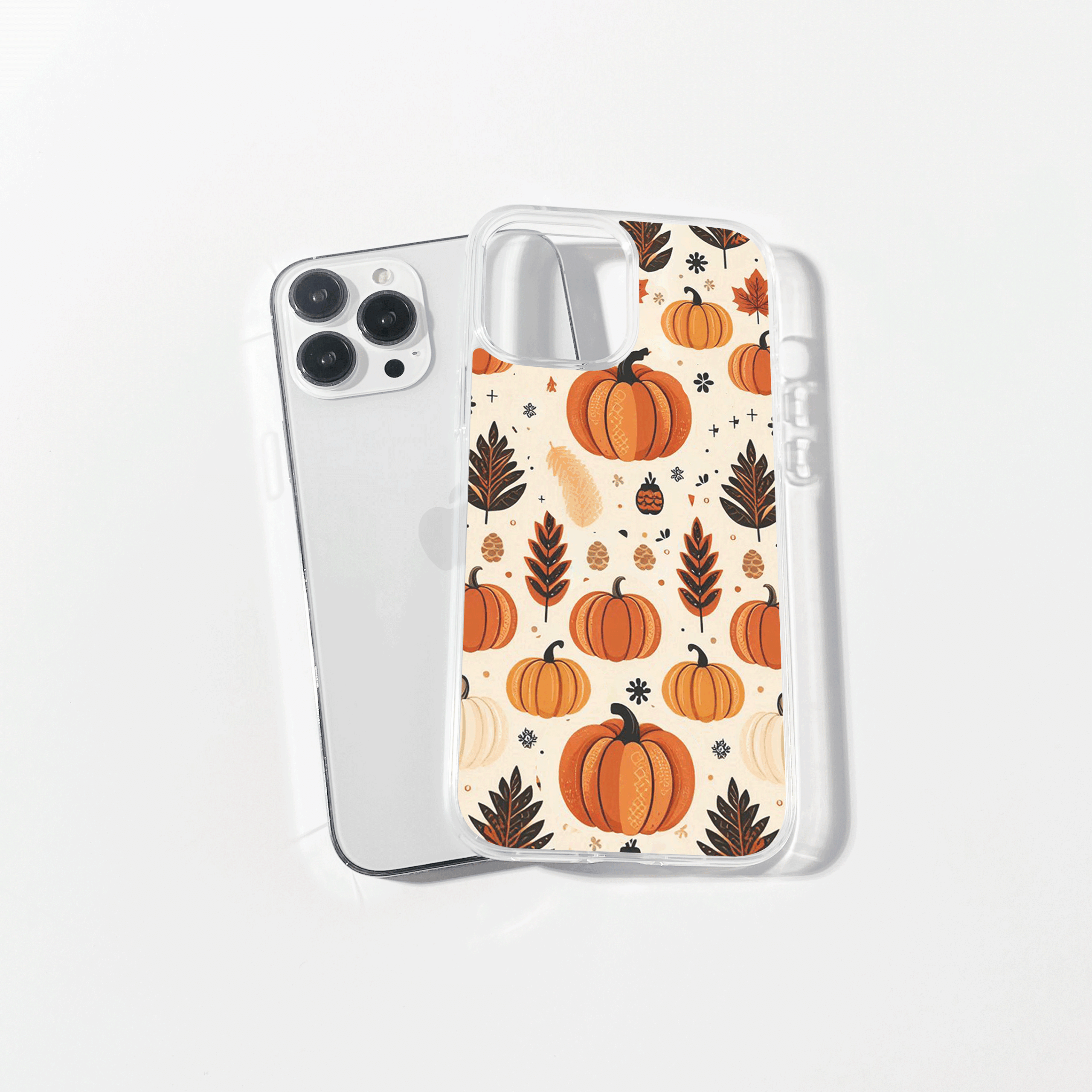 Light Pumpkin Printed Silicone Mobile Cover