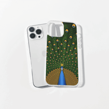 Peacock Printed Silicone Mobile Cover