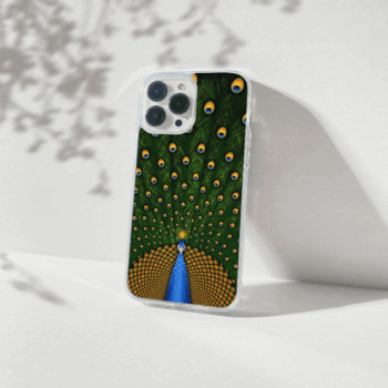 Peacock Printed Silicone Mobile Cover