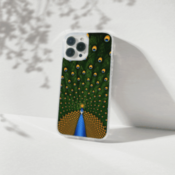 Peacock Printed Silicone Mobile Cover
