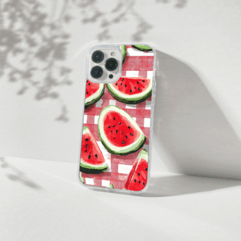 Picnic Watermelon Printed Silicone Mobile Cover