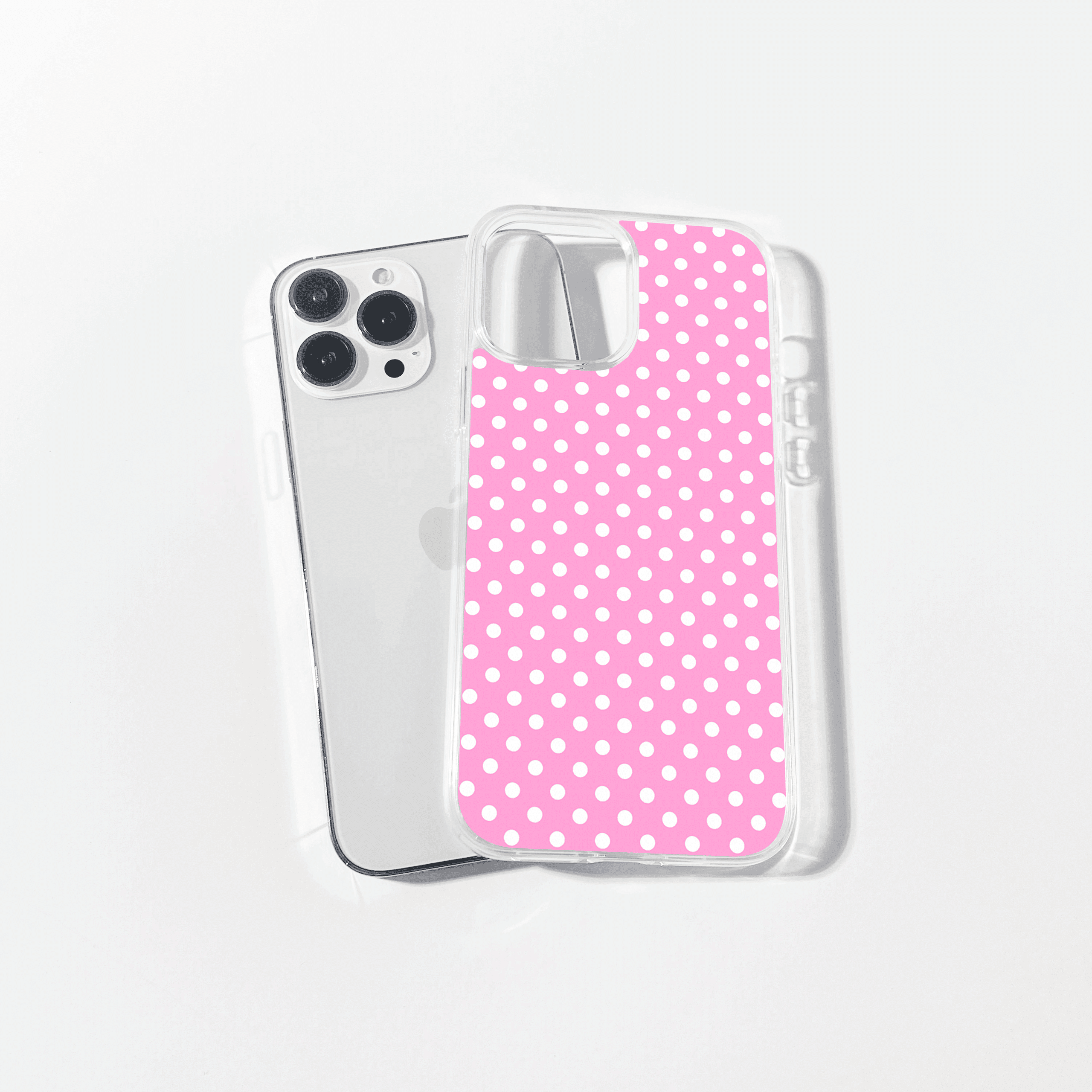 Pink Dotted Silicone Case