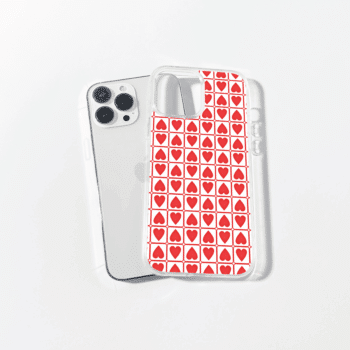 Red Heart Printed Silicone Mobile Cover